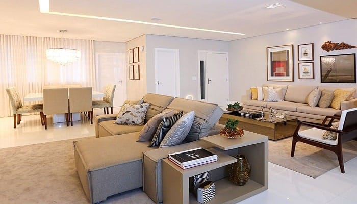 Sala de Jantar e Sala de Estar Integrada: Como Harmonizar Espaços gastando pouco. Dicas-de-como-fazer-uma-sala-com-dois-ambientes.