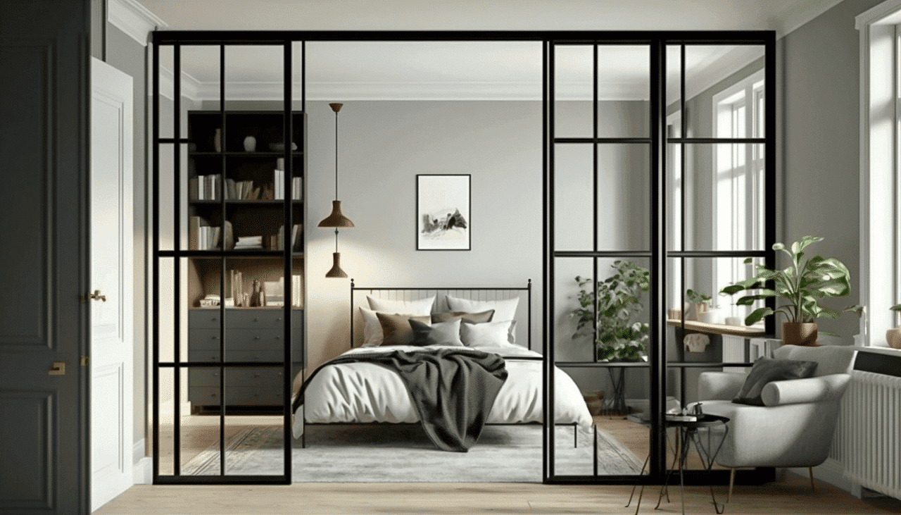 Porta de Correr para Sala: 4 Opções de Modelos com dicas de decoração! porta-de-correr-para-quarto-exemplo