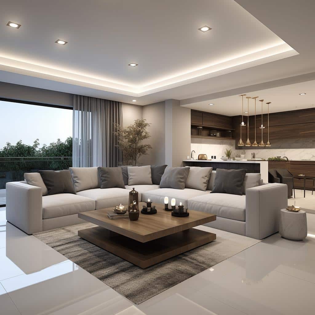 Sofá Em L Otimizando Espaços Na Criação De Uma Sala Sofisticada Com