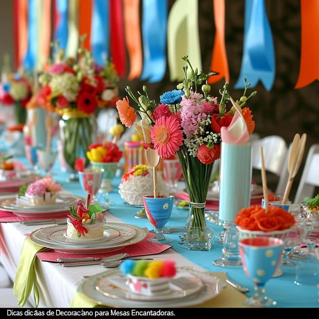 Dicas Criativas para Decorar Mesas de Festa Encantadoras com Simplicidade: Surpreenda-se com Segredos e Transformações em 7 Etapas Festejar com Simplicidade: Dicas de Decoração para Mesas de Festa Encantadoras