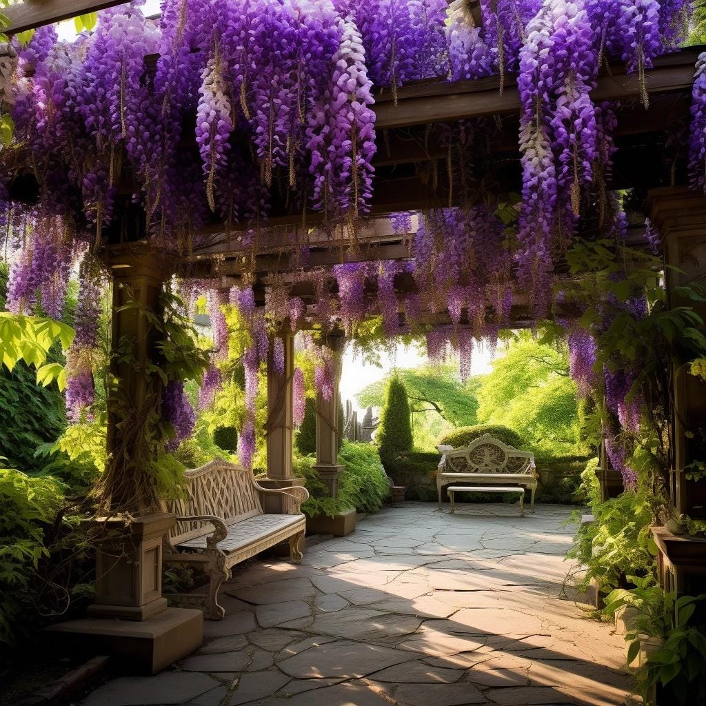 Crie um Refúgio: Como Decorar seu Pergolado com Glicínia