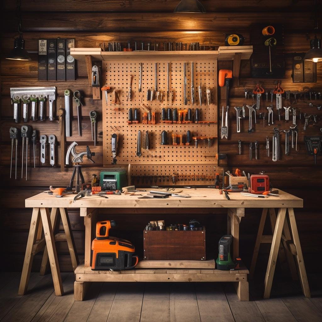 Organize seu Espaço Painel de Ferramentas de Madeira DIY