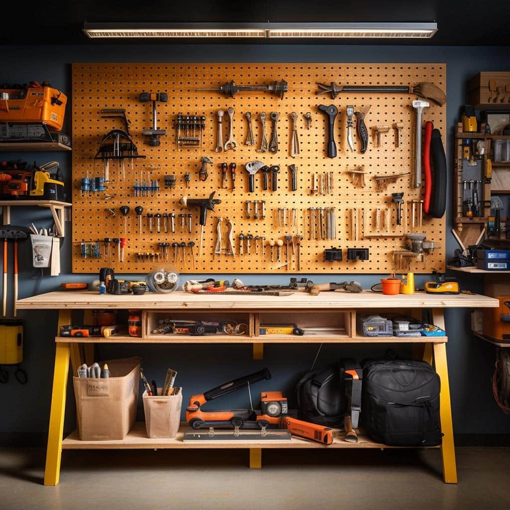 Organize seu Espaço Painel de Ferramentas de Madeira DIY