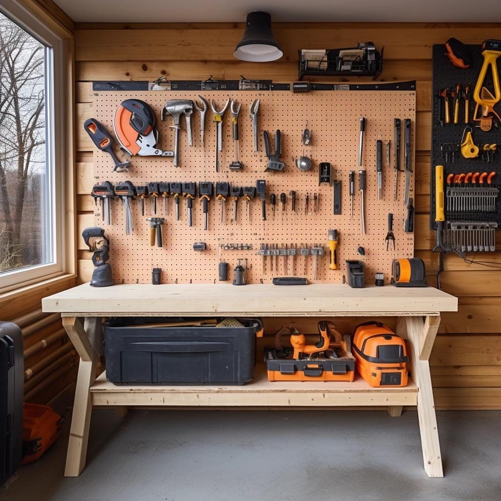 Organize seu Espaço Painel de Ferramentas de Madeira DIY