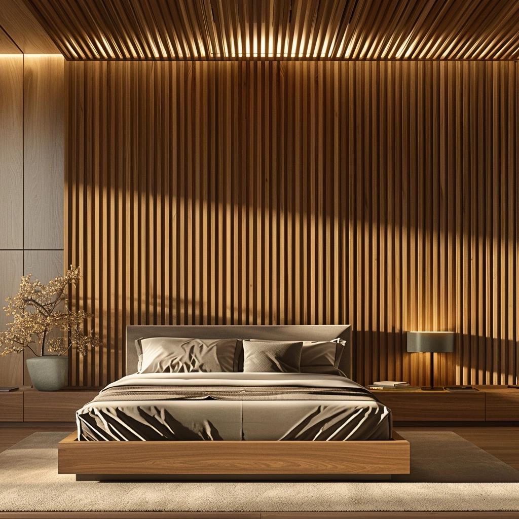 Você não vai acreditar no que este painel de madeira ripado faz pelos quartos modernos!