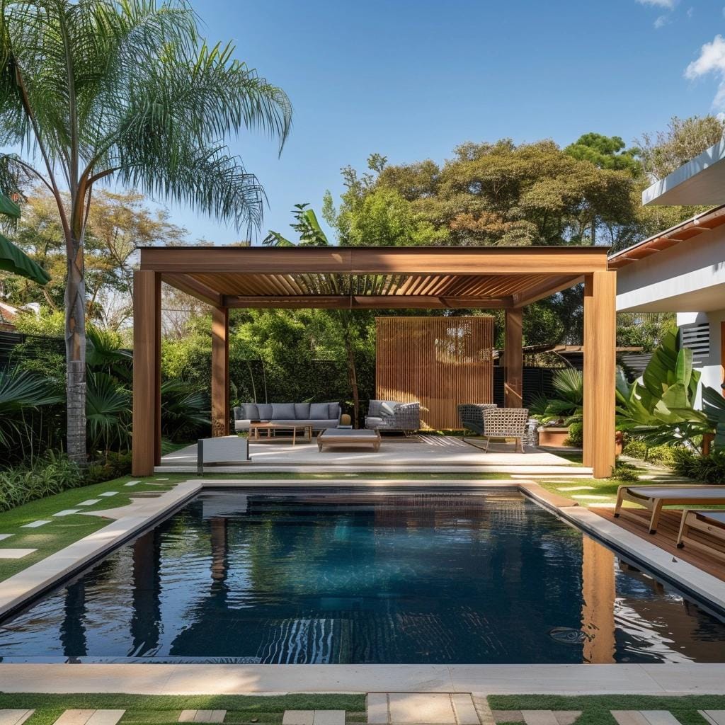 Beleza e Conforto Transforme sua Piscina com um Pergolado