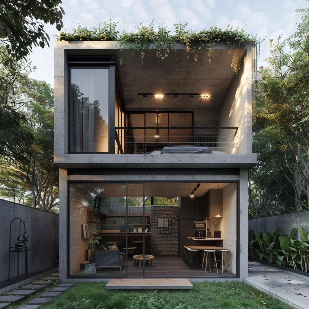 Mini casa 5x5 metros estilo loft