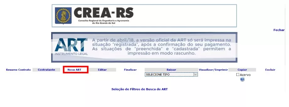 Emissão da ART: Imagem que guia sobre como realizar a emissão do documento.