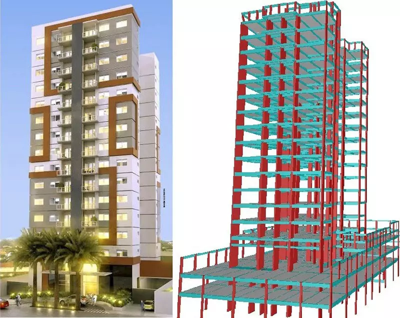 Imagem ilustrativa da construção civil que mostra uma estrutura em trabalho.