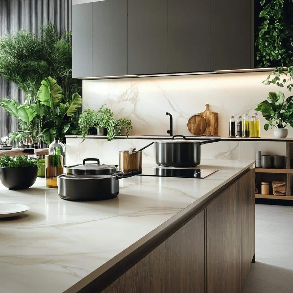 Por que a Doma Arquitetura escolhe o porcelanato para bancadas de cozinha