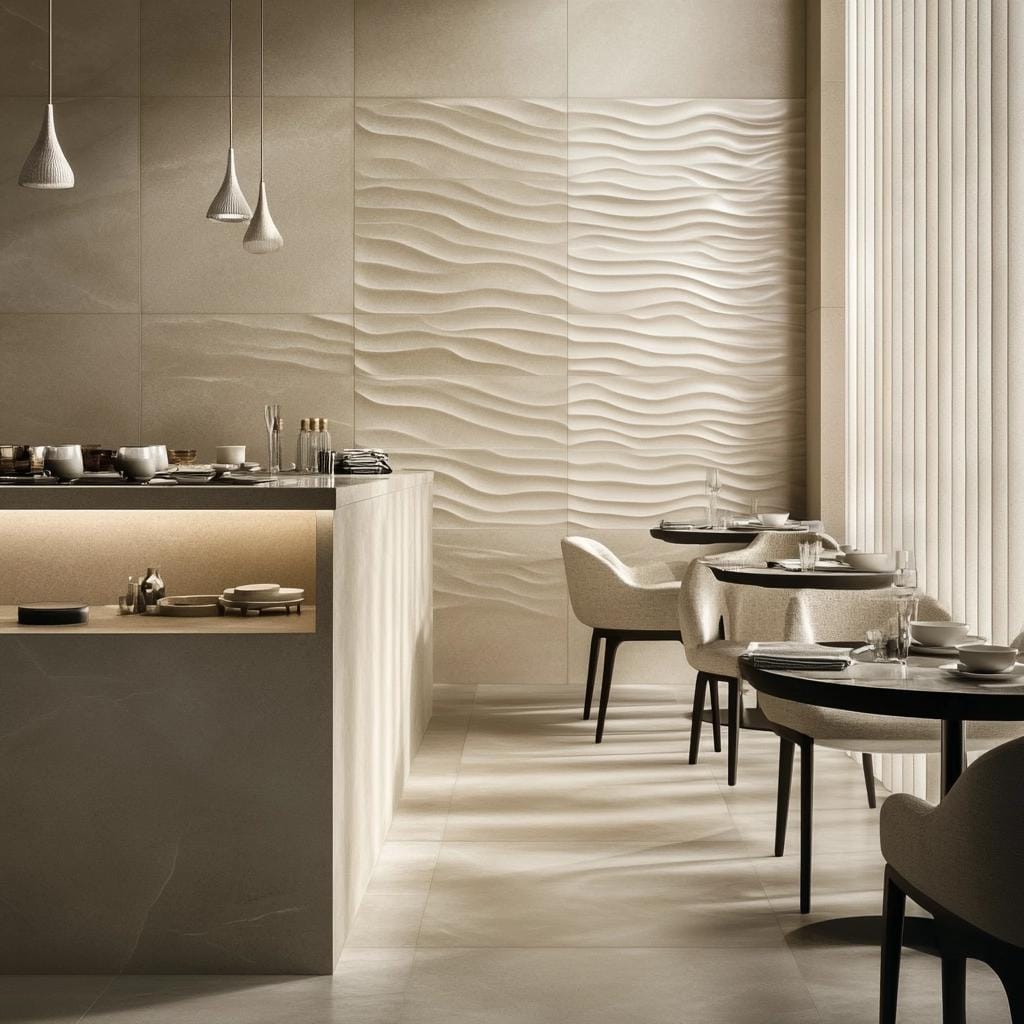 Porcelanato com Relevo: Criatividade e Versatilidade em Ambientes