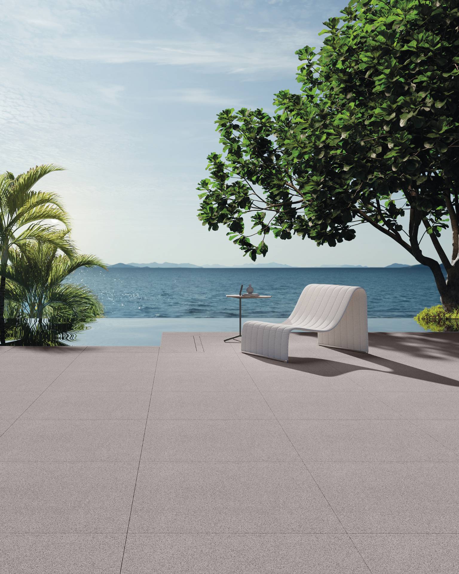 Sidewalk é o fulget da Portobello, piso área externa ideal para projetos de piscina e calçadas (Projeto: Portobello)