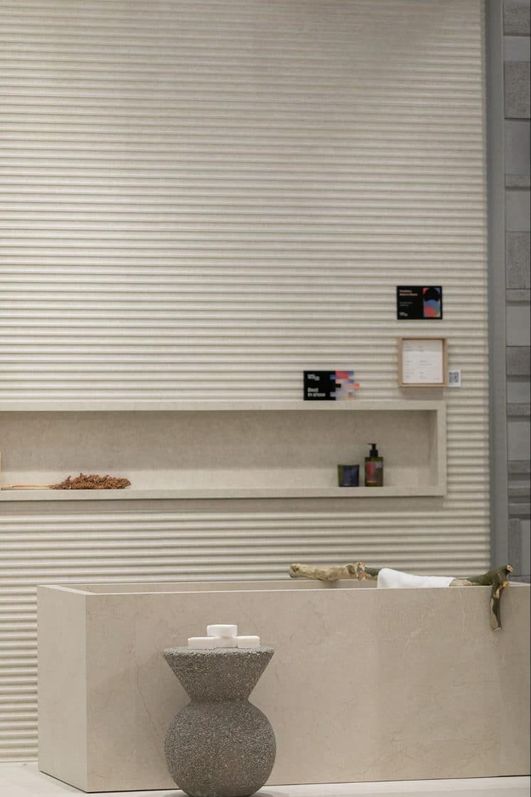 The Edge é um dos porcelanatos da Coleção Portobello 2024 com super touch (Foto: Guto Campos)