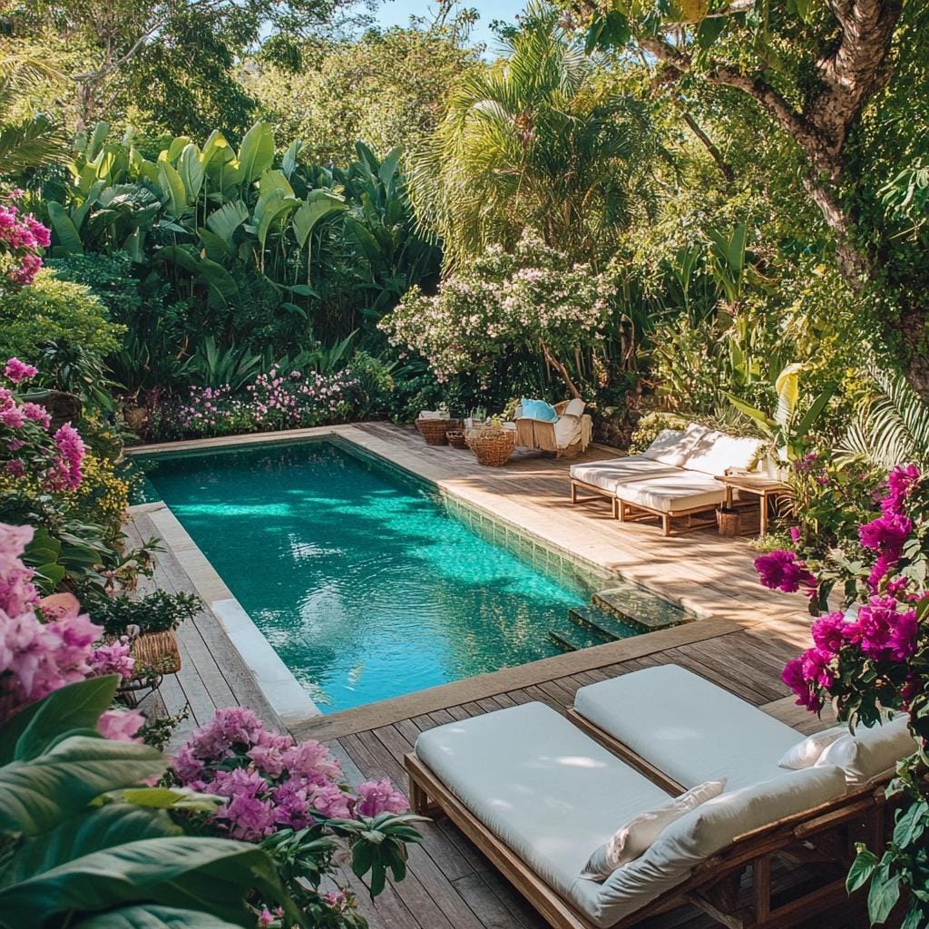 Jardim com piscina: inspirações para acrescentar no seu projeto