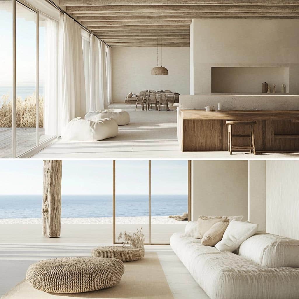 Diferenças na decoração entre praia e campo