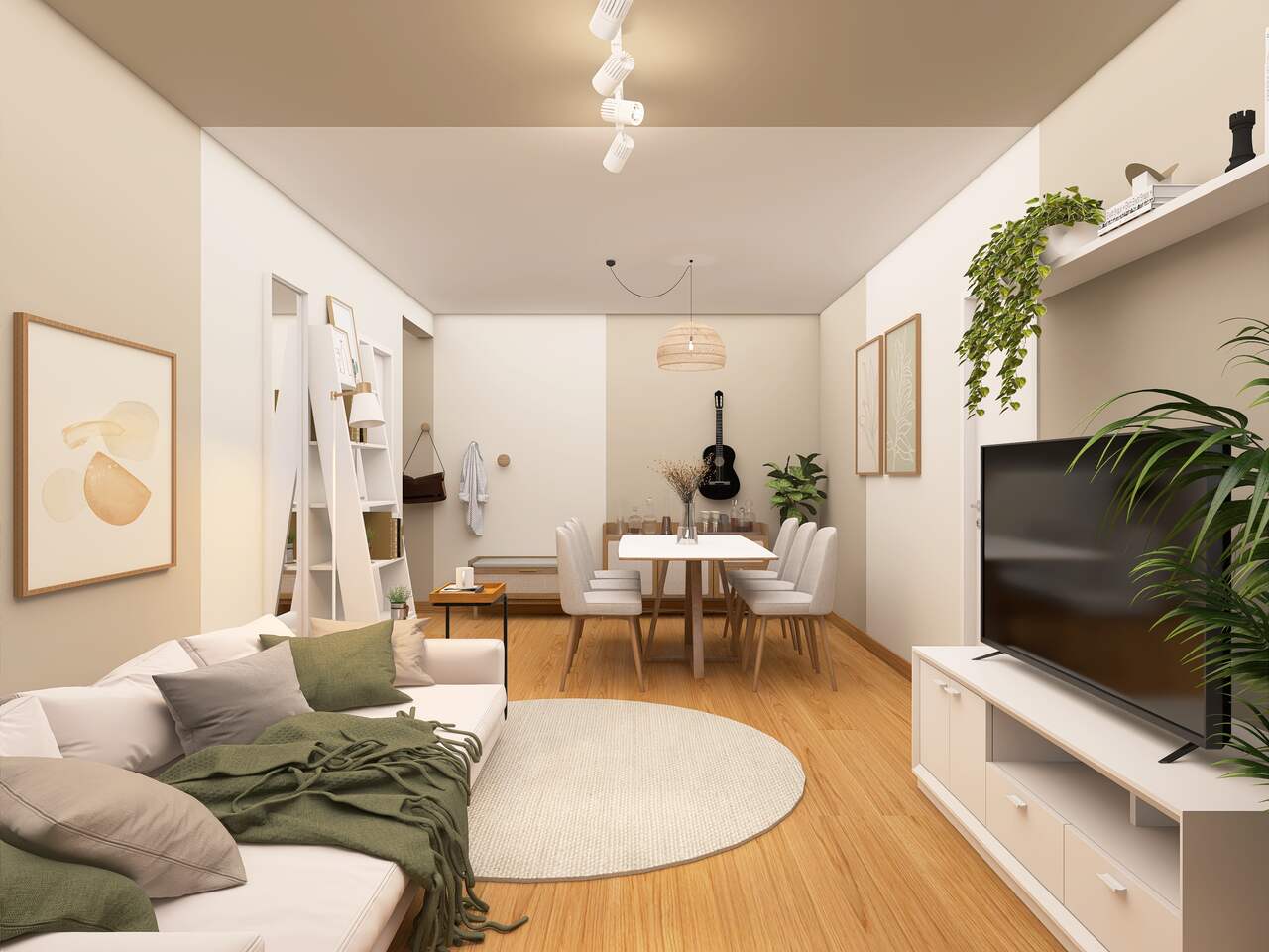 Apartamento alugado e decorado